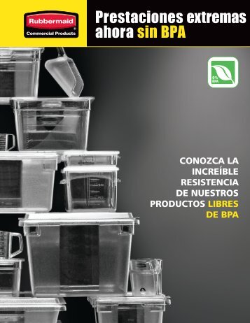 Prestaciones extremas ahora sin BPA - Rubbermaid Commercial ...