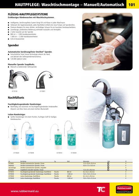 PRODUKTKATALOG Erfah - Rubbermaid Commercial Products