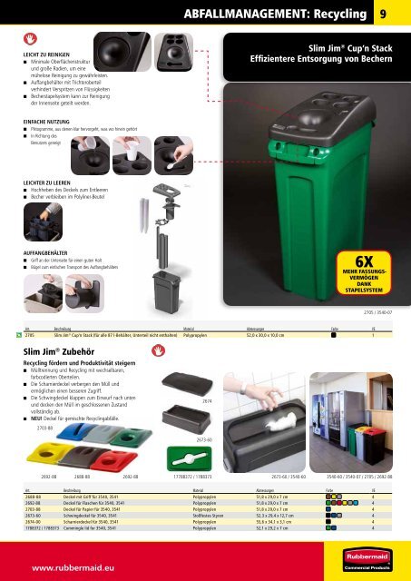 PRODUKTKATALOG Erfah - Rubbermaid Commercial Products