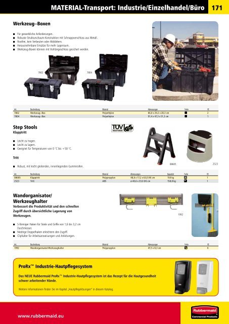 PRODUKTKATALOG Erfah - Rubbermaid Commercial Products