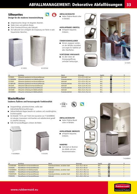 PRODUKTKATALOG Erfah - Rubbermaid Commercial Products