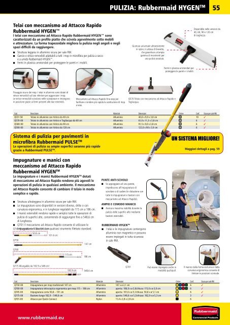 CATALOGO PRODOTTI L'espe - Rubbermaid Commercial Products