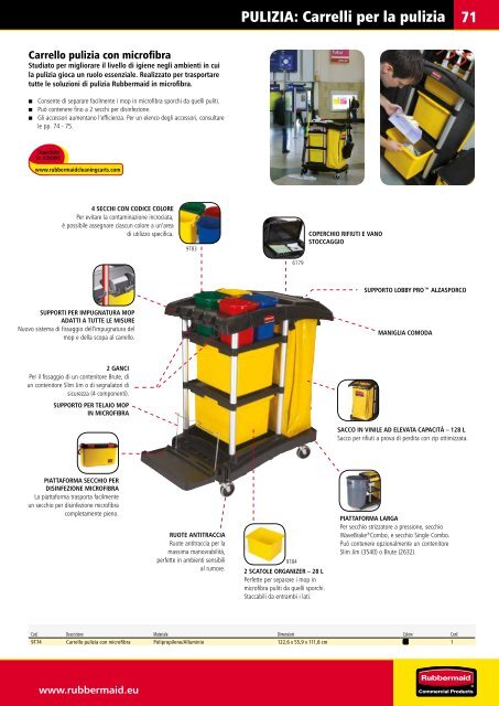 CATALOGO PRODOTTI L'espe - Rubbermaid Commercial Products