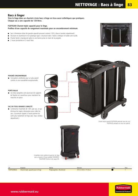 Nettoyage - Rubbermaid Commercial Products