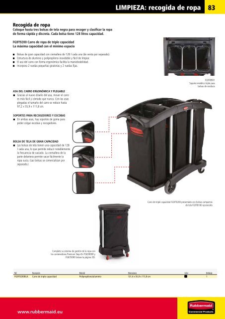 cATÁLOGO DE PRODUcTOS La ex - Rubbermaid Commercial ...