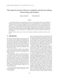 The empirical content of theories in judgment and decision making ...