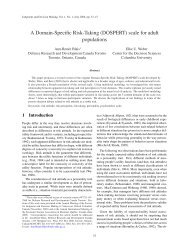 A Domain-Specific Risk-Taking (DOSPERT) scale for adult ...