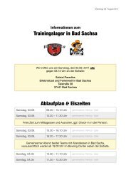 Trainingslager in Bad Sachsa Ablaufplan & Eiszeiten - SportEngine