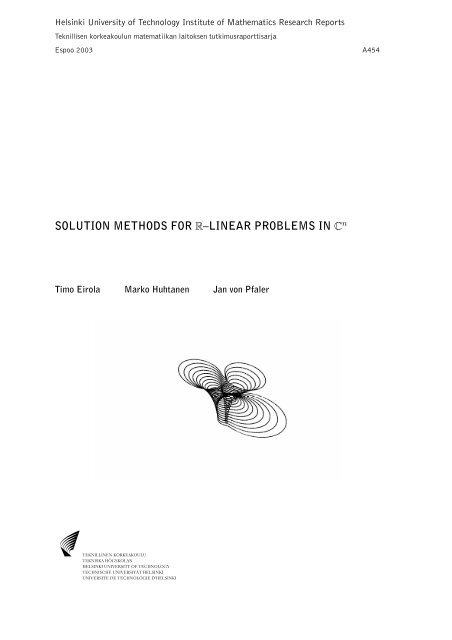SOLUTION METHODS FOR R?LINEAR PROBLEMS IN Cn