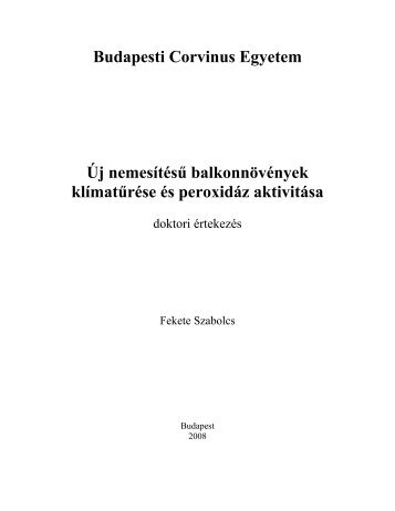 az értekezés - Budapesti Corvinus Egyetem