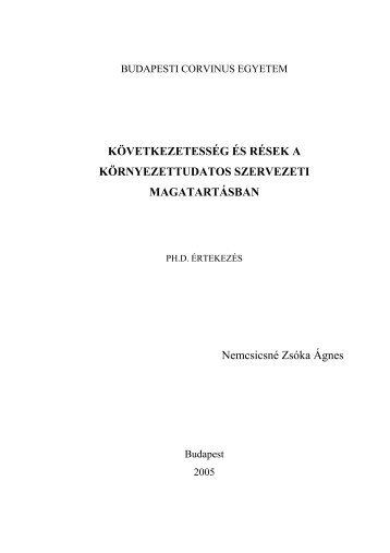 Mikor környezettudatos egy vállalat - Budapesti Corvinus Egyetem