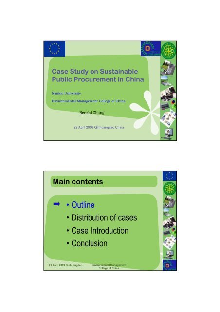 Case Study on Sustainable Public Procurement in China