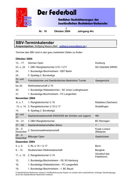 Nr.10 Oktober 2004 Jahrgang 44