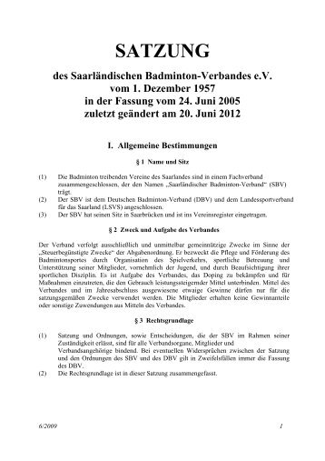 Satzungen und Ordnungen (Stand: Juni 2012) komplett als Download