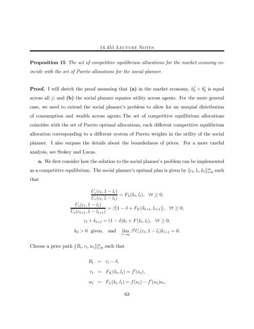 14.451 Lecture Notes Economic Growth