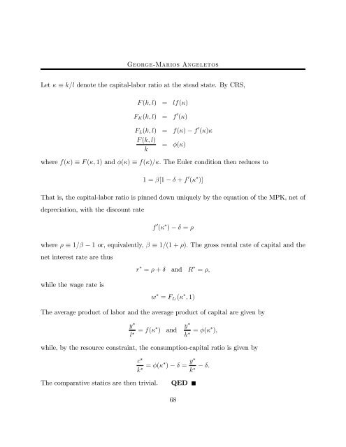 14.451 Lecture Notes Economic Growth