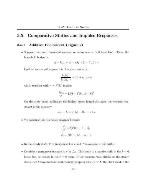 14.451 Lecture Notes Economic Growth