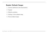 Basket Default Swaps