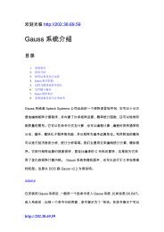 Gauss 系统介绍