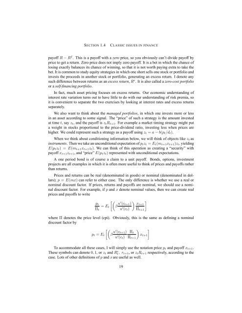 Asset Pricing John H. Cochrane June 12, 2000