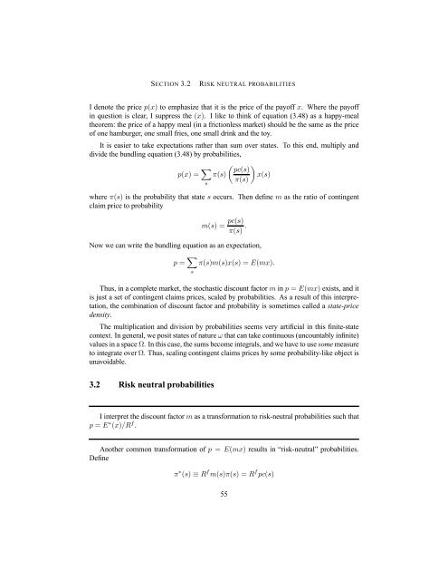 Asset Pricing John H. Cochrane June 12, 2000