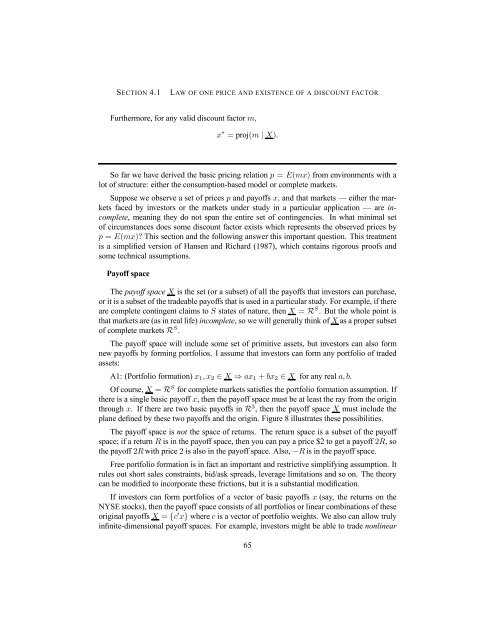 Asset Pricing John H. Cochrane June 12, 2000