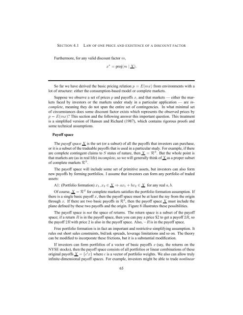 Asset Pricing John H. Cochrane June 12, 2000