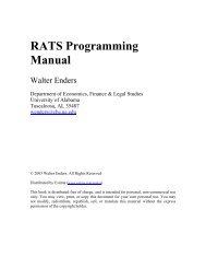 RATS Programming Manual, By Walter Enders