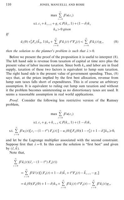 On the Optimal Taxation of Capital Income