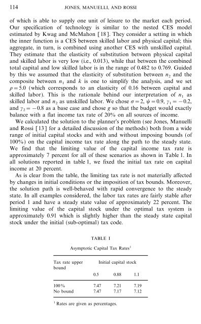 On the Optimal Taxation of Capital Income