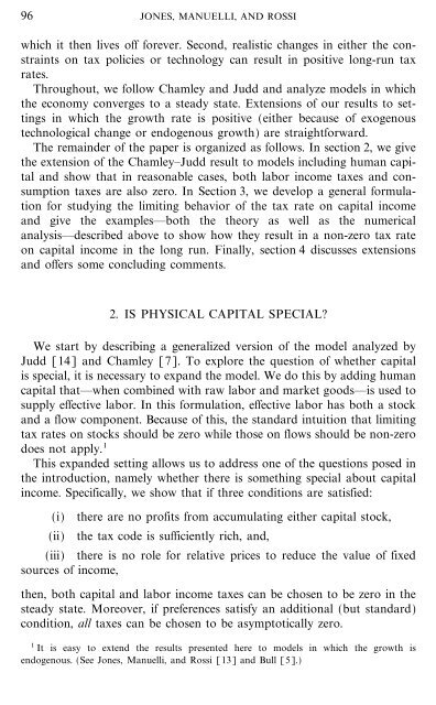 On the Optimal Taxation of Capital Income