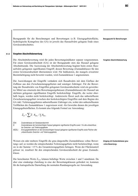 Methoden zur Untersuchung und Beurteilung der ... - Bafu - CH