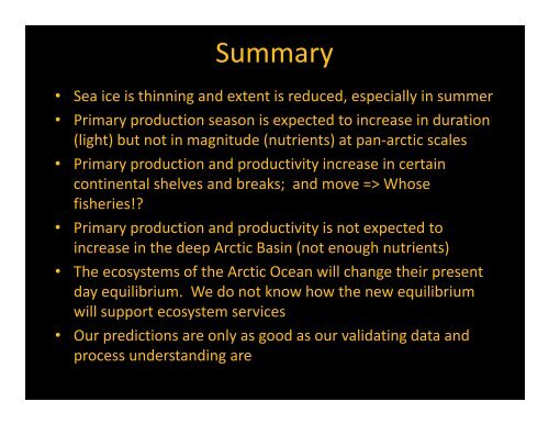 Primary production in the Arctic Ocean: Future changes in physics ...