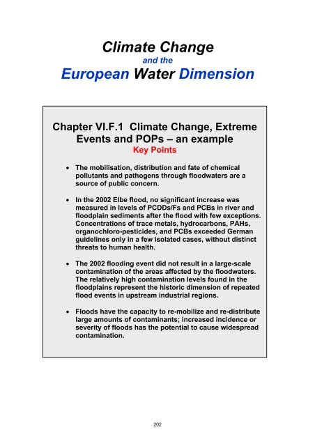 Climate Change and the European Water Dimension