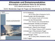 OcCC Bericht: Klimaziele und Emissionsreduktion - 23.11.12