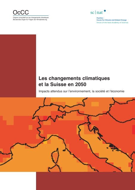 Les changements climatiques et la Suisse en 2050 - OcCC