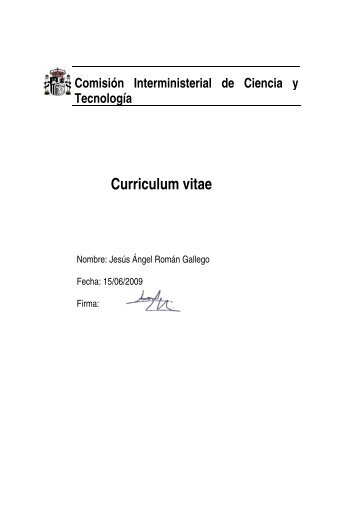 Curriculum vitae - BISITE - Universidad de Salamanca