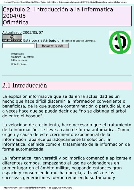 Apuntes Ofimatica. OpenOffice. StarOffice. Writer ... - Grupo Alarcos