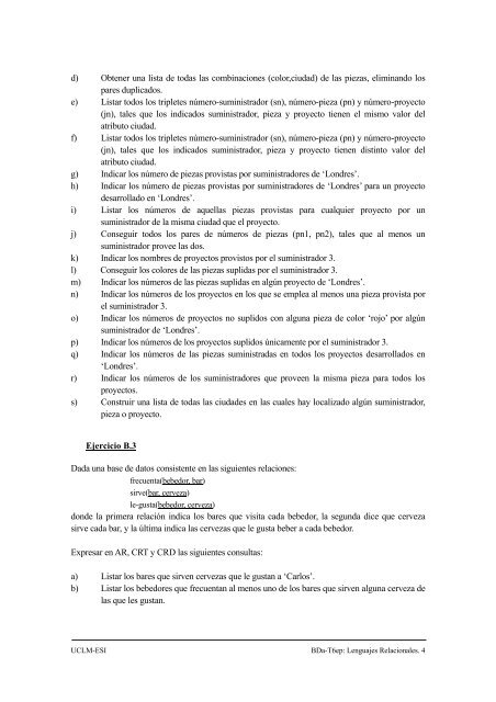 TEMA 6 LENGUAJES RELACIONALES EJERCICIOS PROPUESTOS