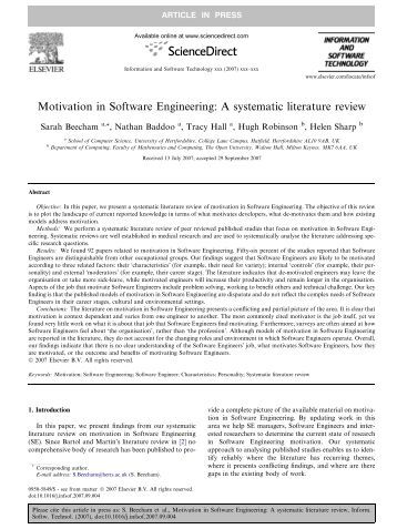 Literature review software engineering