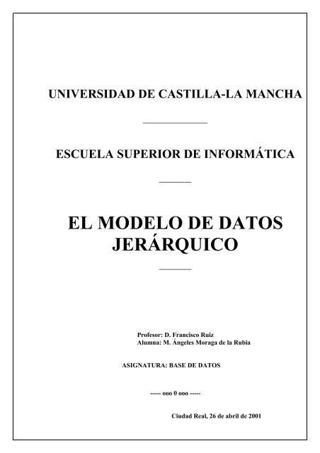EL MODELO DE DATOS JERÁRQUICO - ITESCAM