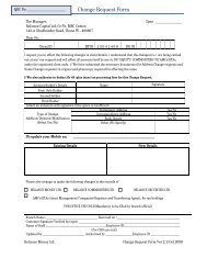 Change Request Form - Reliance Securities