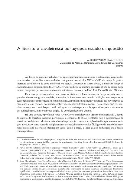 A literatura cavaleiresca portuguesa - USP