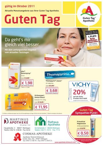 Da geht's mir gleich viel besser. - Apotheke Klimesch