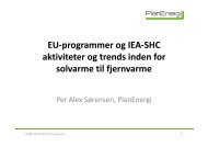 EU-programmer og trends inden for solvarme og fjernvarme - DBDH