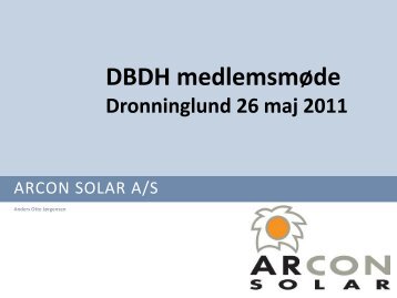 ARCON Solvarme A/S - DBDH