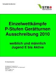 Ausschreibung P Stufen Gerätturnen Einzel 2010 Stand 01 12 2009