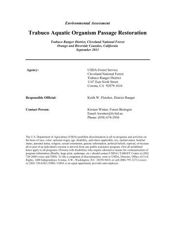 Trabuco Aquatic Organism Passage Restoration