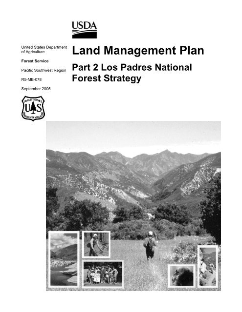 Land Management Plan - Part 2 Los Padres National Forest Strategy