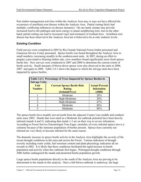 Final Environmental Impact Statement Rio de los Pinos Vegetation ...